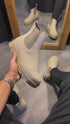 Suede Chelsea Boots In Beige